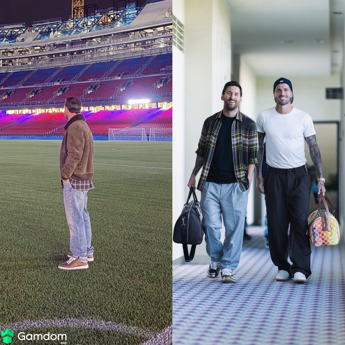 AlbicelesteTalk's tweet image. 🚨 Leo Messi decided on his own to visit the Camp Nou. He was accompanied by Rodrigo De Paul, who was with him and took those photos Messi posted. The gatekeepers were so surprised when they recognized Leo that they allowed him to enter right away. @RogerSaperas