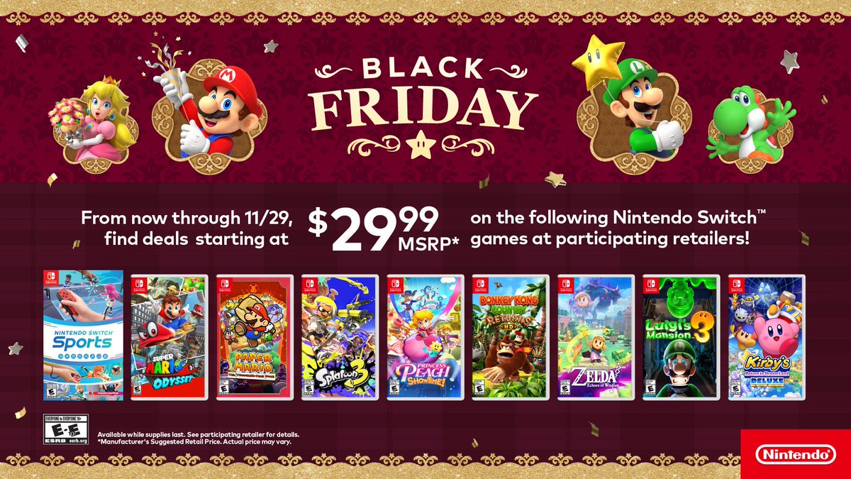NinWire's tweet image. Nintendo’s Black Friday 2025 deals are here — just don’t expect any Switch 2 discounts. 

nintendowire.com/news/2025/11/1…