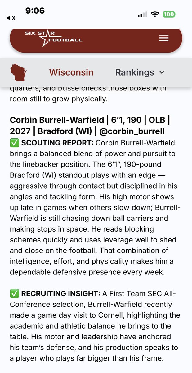 I appreciate <a href="/sixstarfootball/">Six Star Football | PLUS+</a> for the write up
<a href="/BHSREDDEVILFB/">BHS Red Devil Football</a> <a href="/CoachSMorris/">Coach Morris</a>