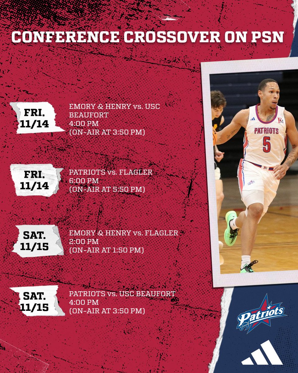 It's basketball season on the Patriot Sports Network! 🎙

<a href="/FMUmbball/">Francis Marion University Men's Basketball</a> will be hosting the Southeast Region Conference Crossover this Friday and Saturday at the UC! The weekend showcase will feature the Patriots, Emory &amp; Henry, USC Beaufort, and Flagler. 🏀

#SwampEm #GoPatsGo