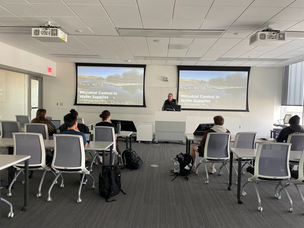 Last week, Steve Burian presented to an Environmental Microbiology class at the <a href="/UNLincoln/">University of Nebraska-Lincoln</a>. His discussion focused on the early days of the Surface Water Treatment Rule as well as aquatic invasive species control for the Red River Valley Water Supply Project.