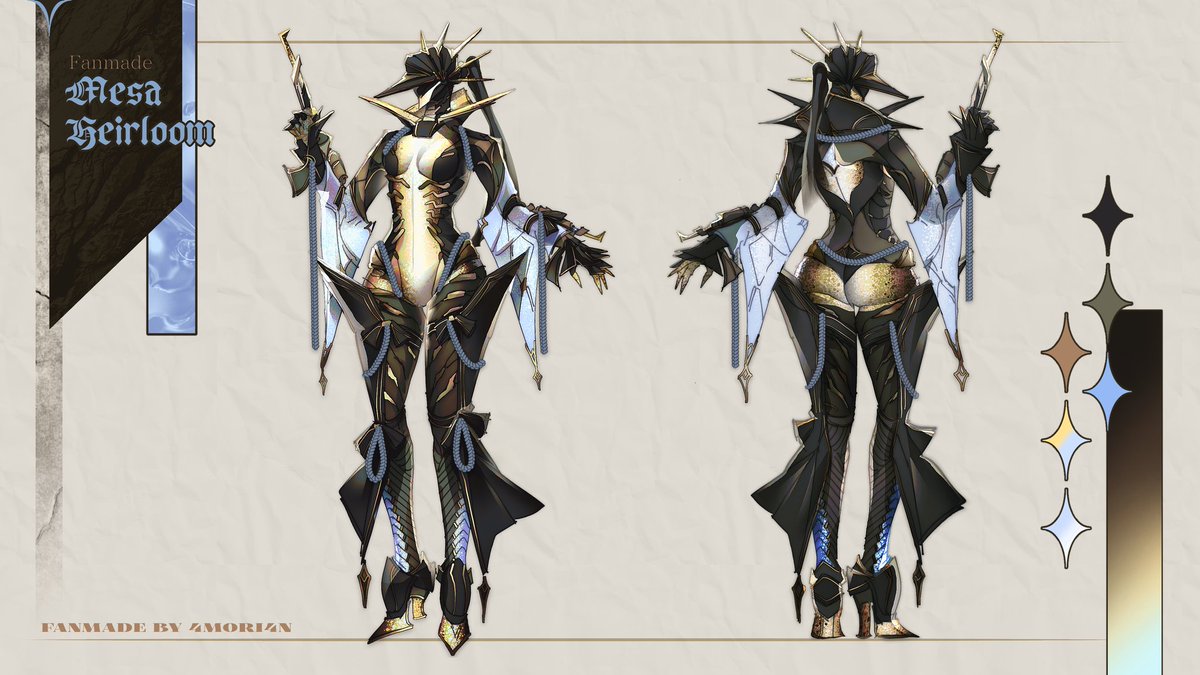 4MORI4N's tweet image. Mesa heirloom #warframefanart