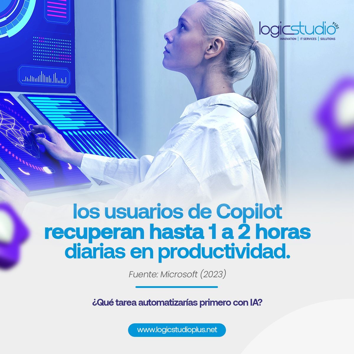 LogicStudioPlus's tweet image. 🧠 Cada minuto que ahorras en tareas repetitivas, es un minuto que ganas para innovar.
Con Microsoft Copilot, tu equipo puede generar reportes, redactar correos o analizar datos en segundos.

💬 Contáctanos y te enseñamos como hacerlo 👉🏼 logicstudioplus.net/contactanos/

 #LOGICSTUDIO