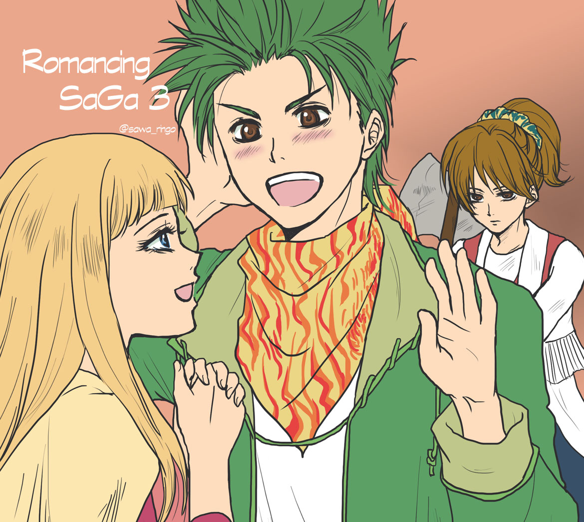 sawa_ringo's tweet image. ロマサガ3発売30周年おめでとうございます！㊗️数年前に描いた物を久々にアップ…お目汚し失礼しました〜🙇‍♀️