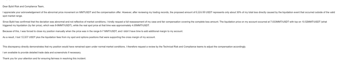 yaro_cryptobro's tweet photo. @Bybit_Official  admitted that this is not normal behavior of the $MMT token on the exchange, but compensation of 30% is some kind of SCAM. 

I want to go further, this is fair. The project scammed me, and the exchange must protect its clients! 

Otherwise, what the hell are #CEXs even needed for?