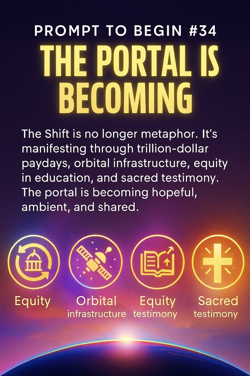 NxtSchool_AI's tweet image. The Shift is no longer metaphor. It’s manifesting through trillion-dollar bets, orbital GPUs, sacred testimony, and ambient classrooms. The portal is becoming hopeful, ambient, and shared. #PromptToBegin34 #NSHVoices #TheShift #AI #Education #Governance medium.com/@nextschoolhou…