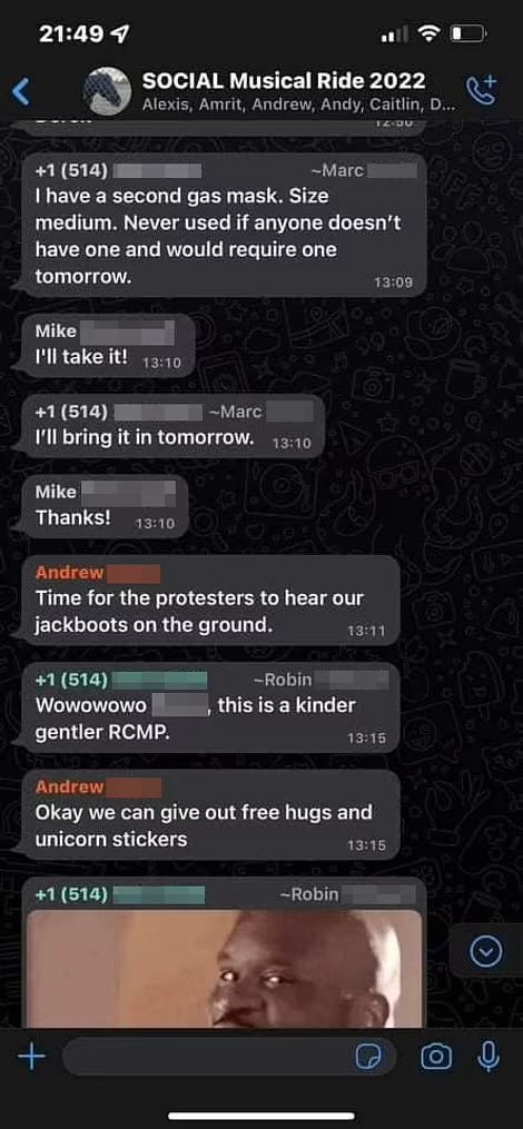 The <a href="/rcmpgrcpolice/">RCMP</a> literally beat the ever-loving piss out of Canadian veterans.

Cuffed them and left them in the cold for hours.

They trampled an elderly indigenous woman with their horses, while gleefully rejoicing about it in private text messages.

They just participated in