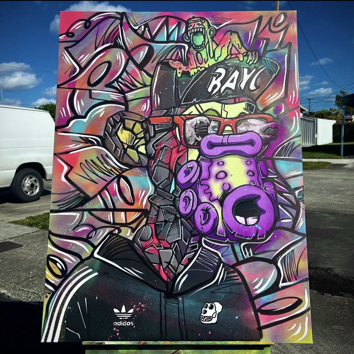 rocsolmiami's tweet image. Gm fam, happy Mutant Monday! excited to paint more canvases for November in preparation for Art Basel, one of the biggest art festivals and activations. Can’t wait to show y’all what we are cooking. Here are a few moments we captured 👨🏻‍🎨
@BoredApeYC 🧪🧪🧪🧪🧪