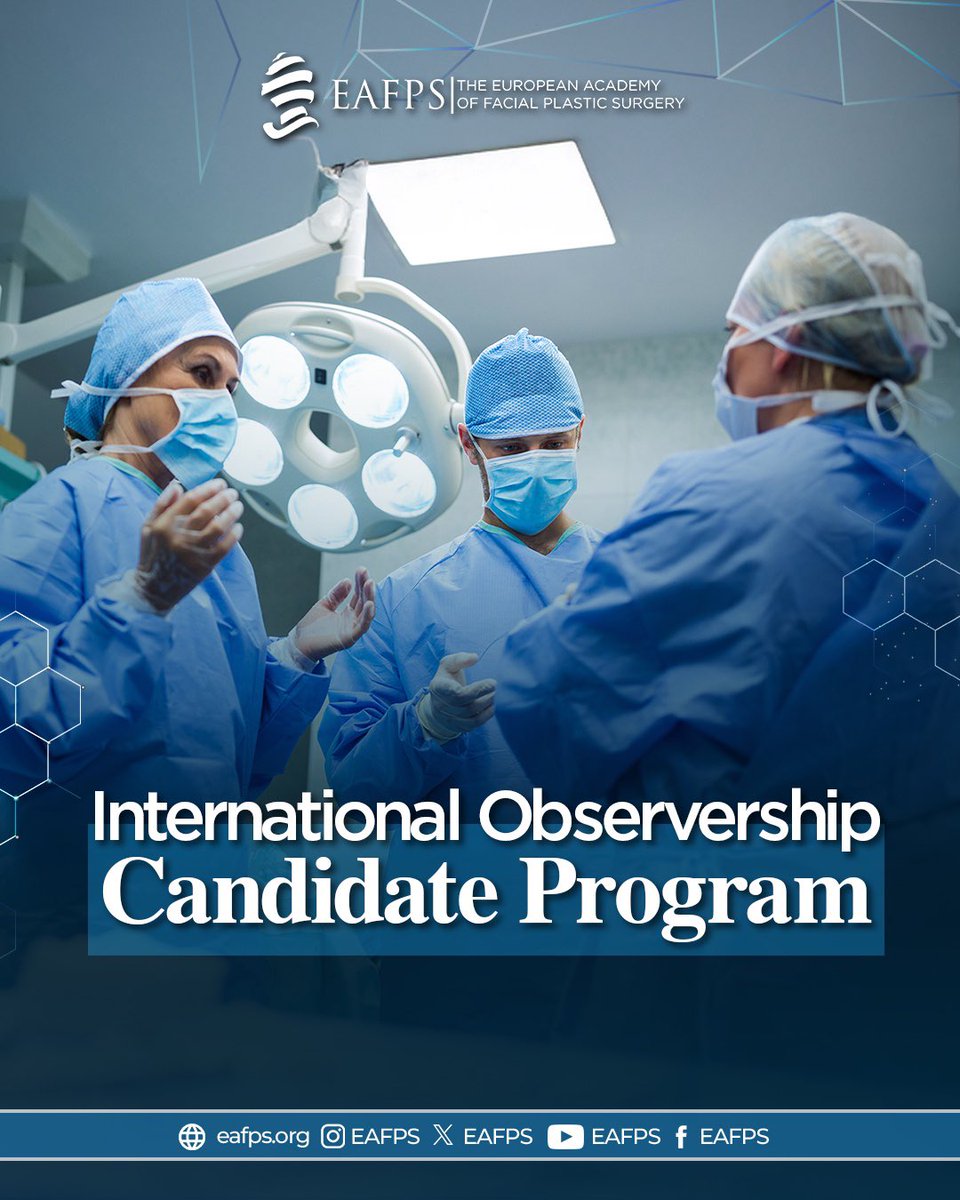 EAFPS proudly presents its International Observership Programme a distinguished initiative for surgeons eager to advance their expertise and gain invaluable, real-world exposure under the mentorship of the world’s leading facial plastic surgeons.🥼