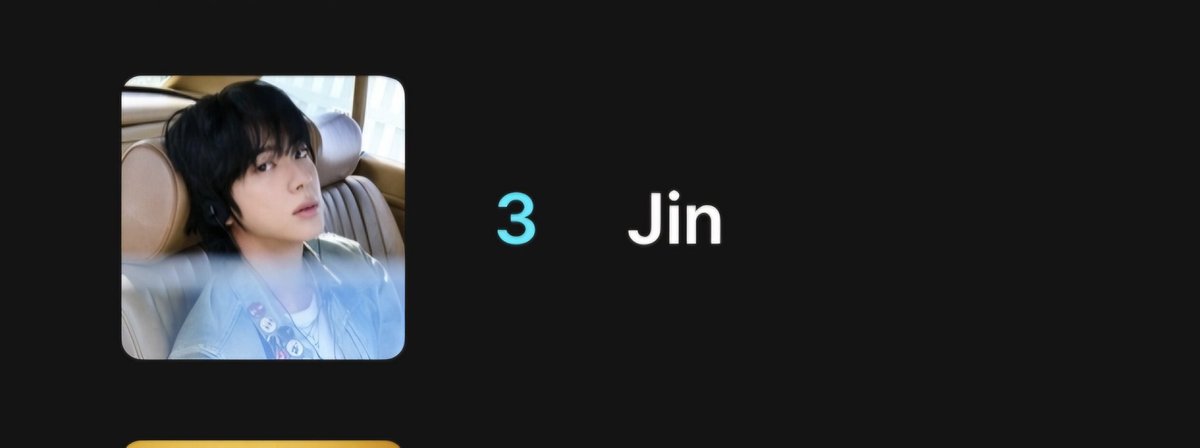 Thank you so much to everyone who voted for Seokjin, thank you for your hard work in vote Seokjin in MAMA Visa Fans Choice and Fans Choice Male 🙌🫶

This is the result of all our hard work 😭🫂
Let's fight again later on Nov 28th-29 for Daesang live voting , fighting 💪🔥