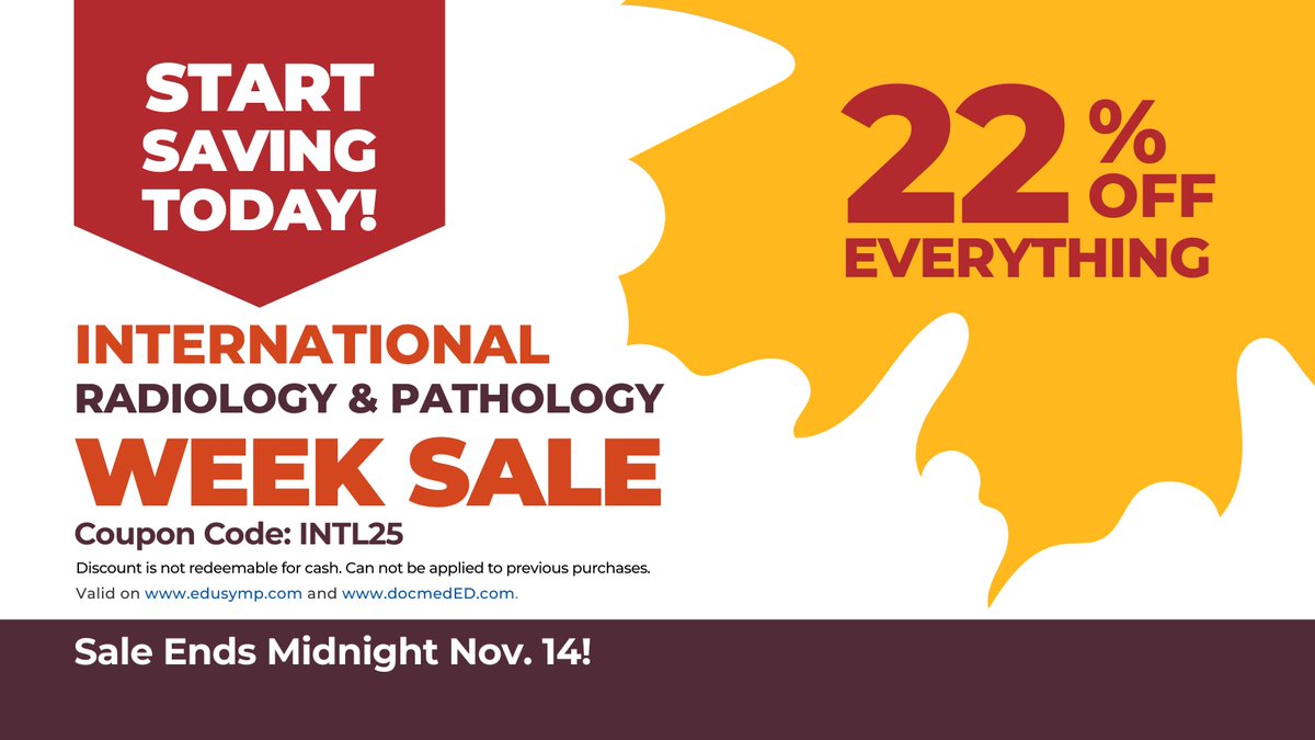 Edusymp's tweet image. Honoring the experts who bring clarity to care. 🩻 

Celebrate ESI's International Radiology &amp;amp; Pathology Week with 22% off CME at  tinyurl.com/fzcpyh7k?utm_s… . Code: INTL25

#Radiology #Pathology #IRP25