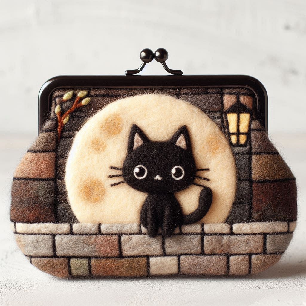 黒猫と月の小銭入れ

#AI画像 #羊毛フェルト #フォロバ100：変垢✖