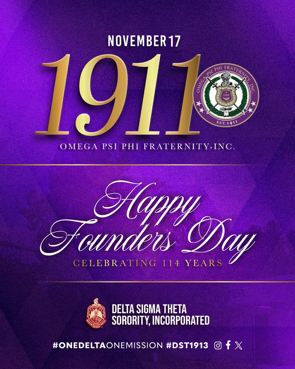 Join us as salute those OWTstanding gentlemen of <a href="/OfficialOPPF/">Omega Psi Phi® Fraternity</a> on 114 years of brotherhood, service and scholarship.  Enjoy your day gents!
