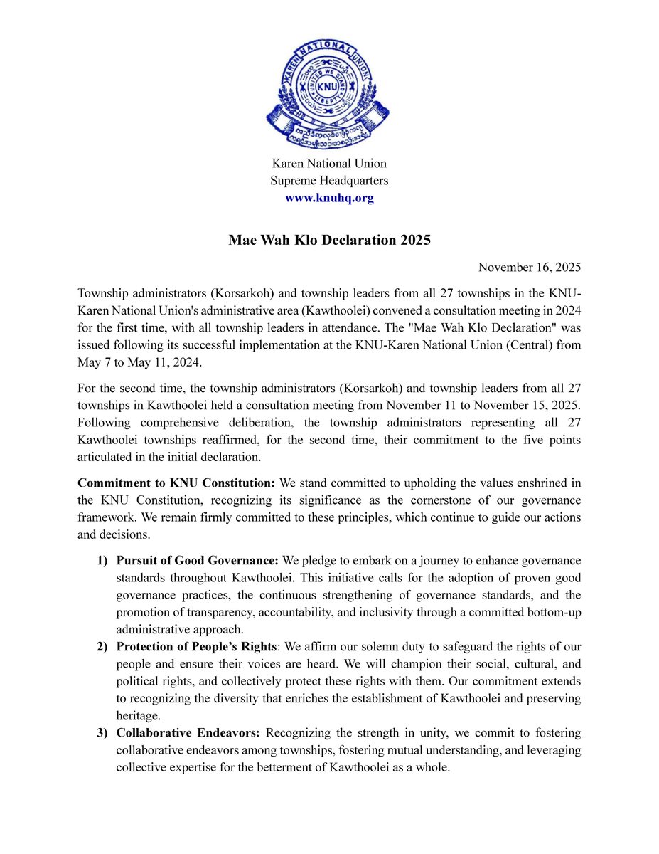 Karen National Union tweet media
