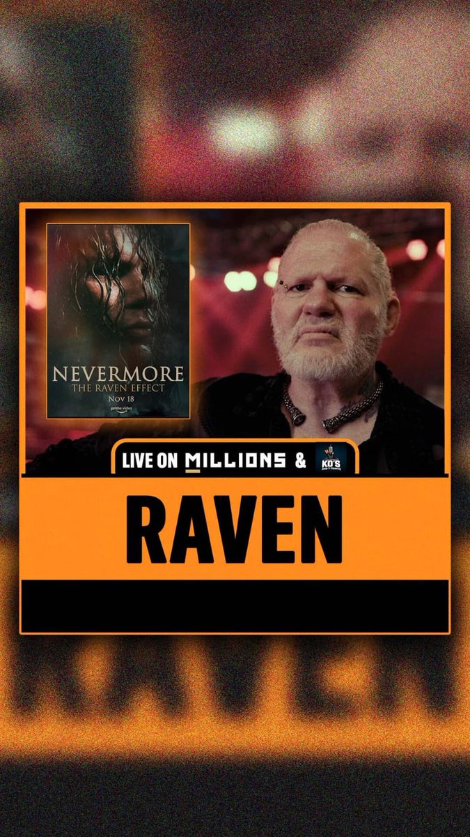detroitnokout's tweet photo. QUOTE THE RAVEN NEVERMORE! 

Stoked to be chatting with the legendary @theraveneffect TOMORROW at 9pm E on @ko3cpod for @BodyslamNet about his new movie Nevermore The Raven Effect dropping TOMORROW on @PrimeVideo ! 

#wwe #raven #wrestling https://t.co/mJah2EEZc3