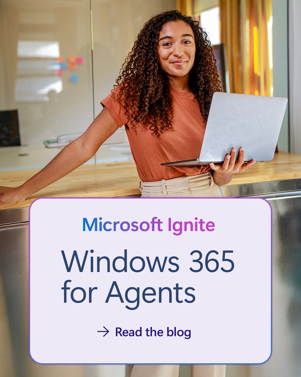 windows4biz's tweet image. Ready to unlock secured, scalable AI automation?

Built for the future of agentic work, discover how Windows 365 for Agents lets you focus on innovation — not infrastructure.

➡️Learn more: msft.it/6015tRFyX

#CloudPC #MSIgnite
