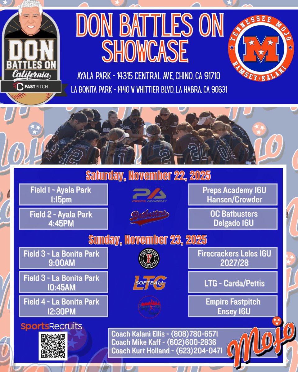 So much fun and growth with my girls in Tampa this past weekend. Off to Cali this week. Come check us out!
<a href="/coach_kalani/">Coach Kalani Ellis</a> <a href="/RamseyTennMojo/">Ramsey Harkness</a> <a href="/ExtraInningSB/">EXTRA INNING SOFTBALL</a> <a href="/LineDsoftball/">Line Drive Media</a> <a href="/TopPreps/">TOP PREPS - Free Sports News, Videos & Information</a> 
#MOJO #ALLIN