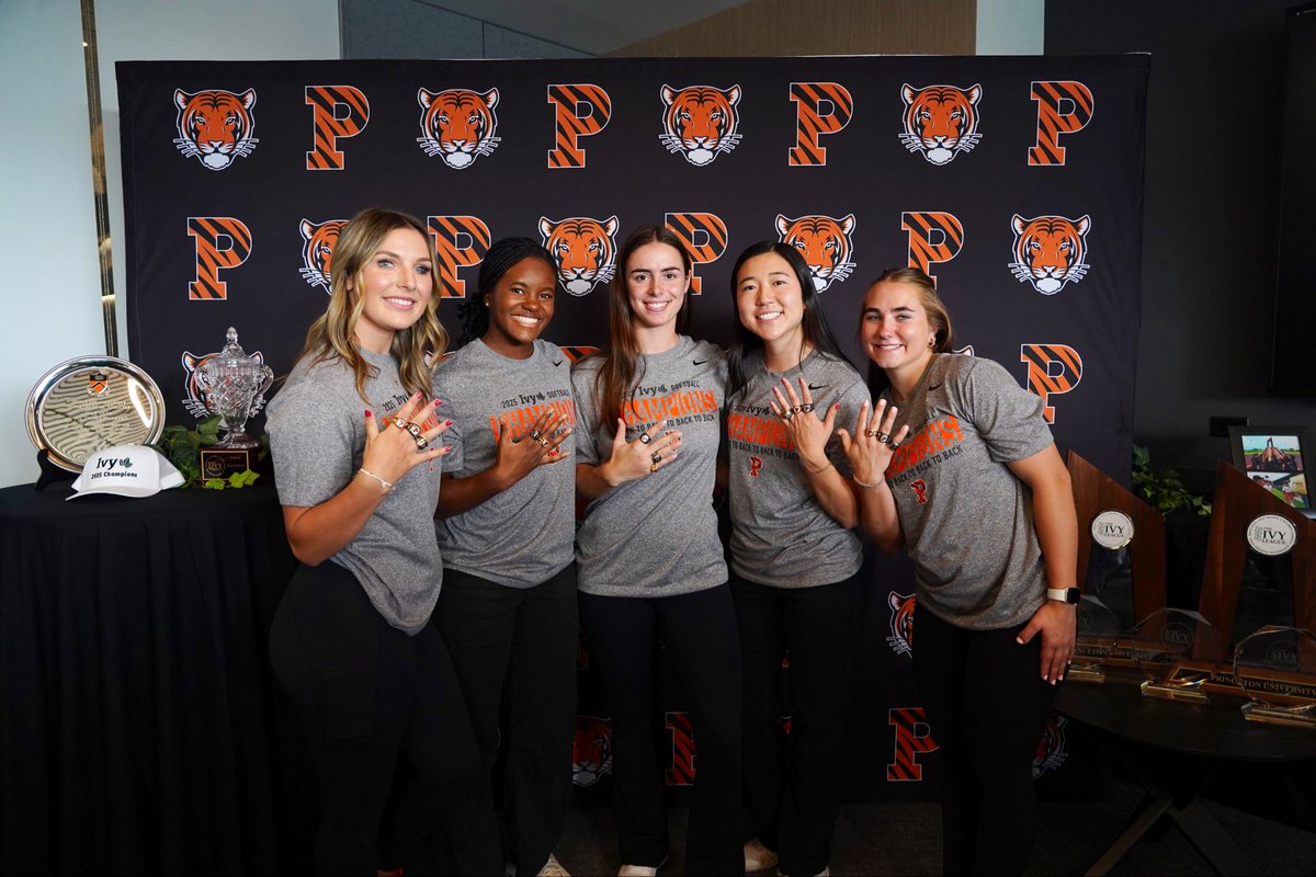 PUSoftball's tweet photo. 4 Classes of Champions 💍💍💍💍 https://t.co/h4r9T8vPIZ