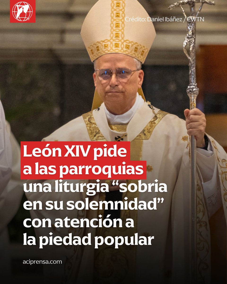 aciprensa's tweet image. El Papa León XIV pidió a las parroquias que inviertan en la formación litúrgica, sobre todo de los lectores, al tiempo que alentó a la difusión de la Liturgia de las Horas y pidió prestar atención a la “piedad popular”.

Al recibir en el Palacio Apostólico a los participantes de…