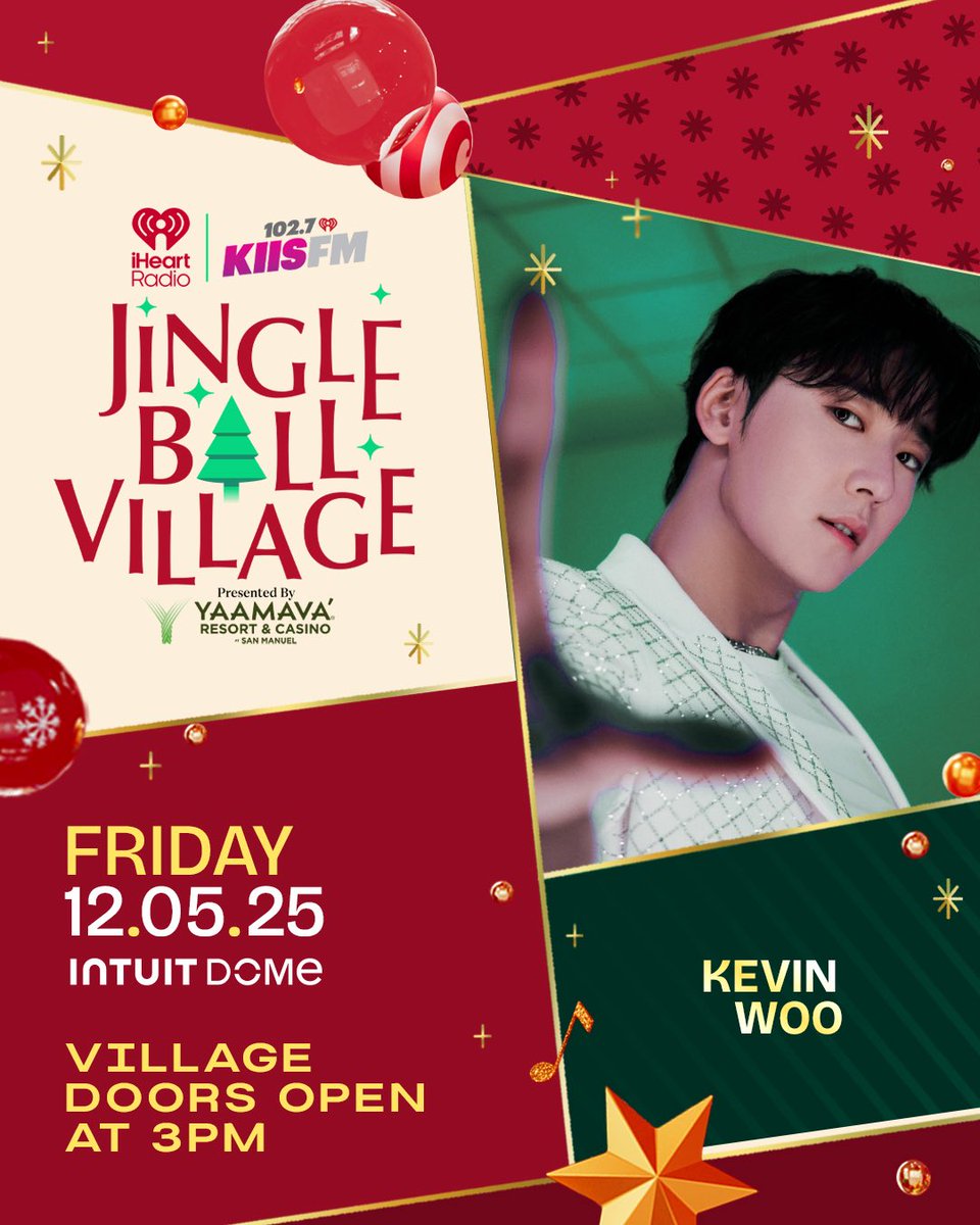 kevinwoo91's tweet image. LA! I’ve got some SUPER EXCITING NEWS!🥳 

Catch me performing live at the #KIISJingleBall Village on Friday, December 5th at the Intuit Dome! 🎁🎄 
See you there @1027KIISFM 💚

Don’t miss it for the world😈