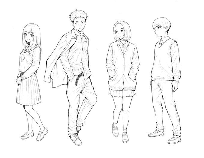 お蔵入りになった作品のキャラデザ描きなおした。