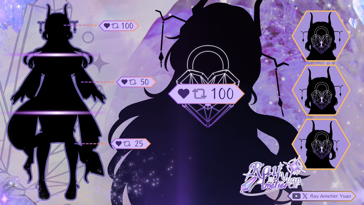 ✨💜 MODEL REVEAL  💜✨

"อัญมณีซึ่งทอประกายในถ้ำอันอับแสง ย่อมมิใช่หินดาดดื่น หากคือเพชรล้ำค่าที่รอผู้มีวาสนาพบพาน"

Mama - Model : <a href="/lumoirmore/">るもい_lumoirmore</a>  
Papa - Rig : <a href="/NekoP_06/">NekoP</a>

❤️&amp;🔁 เพื่อให้พลังของแร่อเมทิสชี้นำชะตาเรามาพบกัน 

#RayAmetier #VtuberTH #modelreveal #VtuberReveal