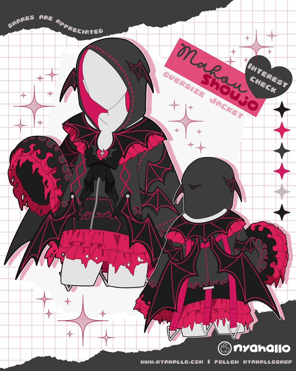 NyahalloShop's tweet photo. Demon version 🦇 Which one do we prefer? https://t.co/ewDjwkEpbG