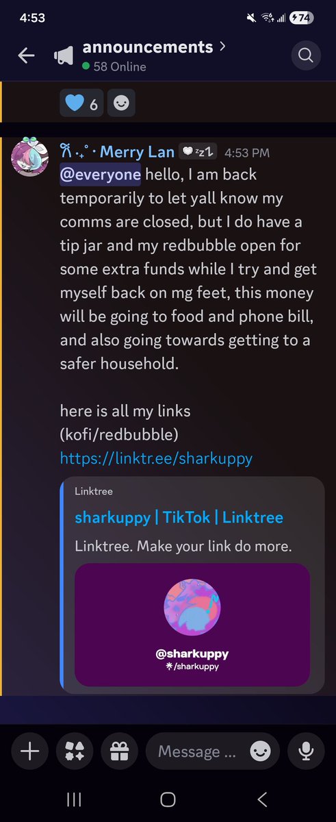 another update
linktr.ee/sharkuppy