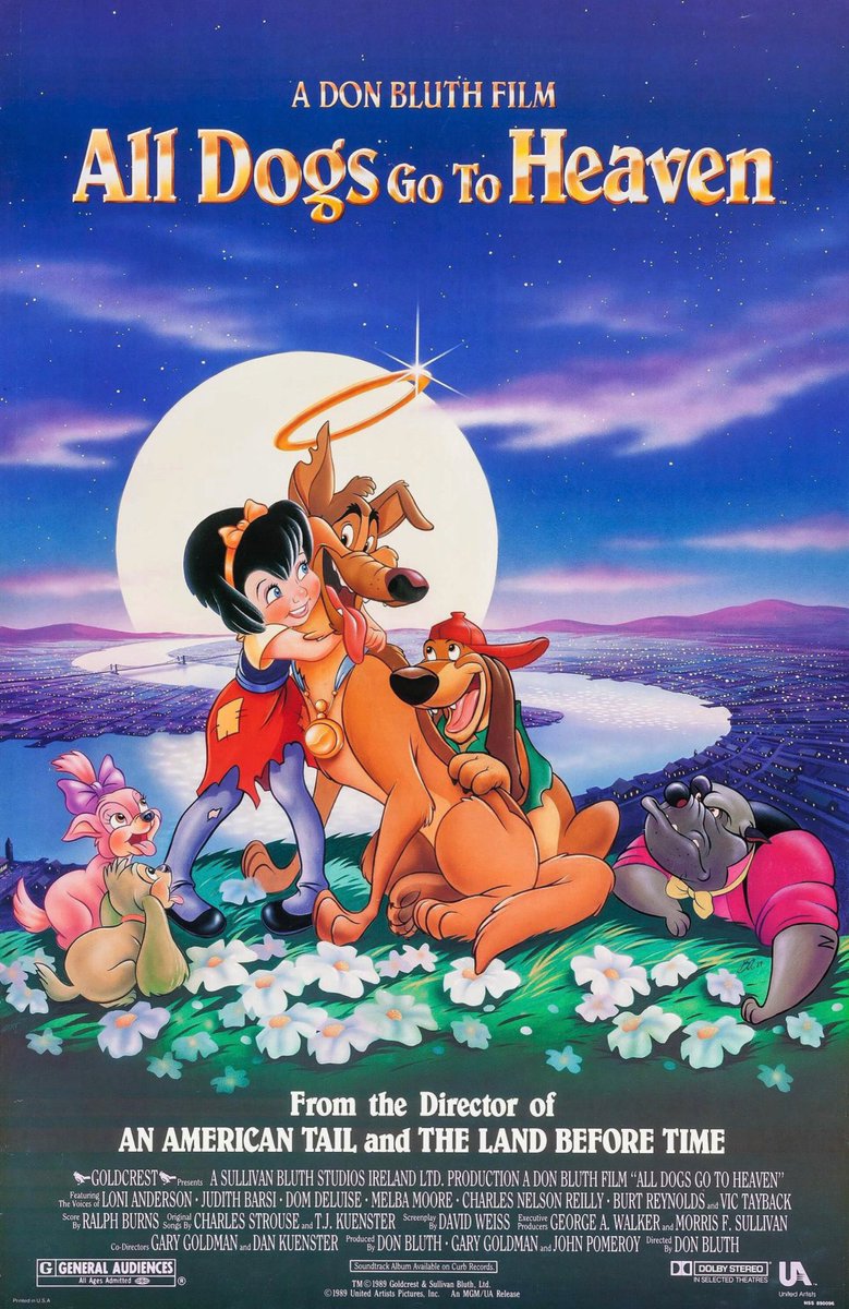 RetroNewsNow's tweet image. 🎬&apos;All Dogs Go To Heaven&apos; premiered in theaters 36 years ago, November 17, 1989