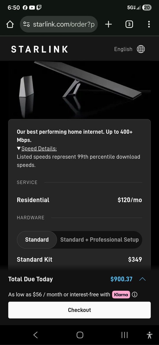 Deviant_Debacle's tweet photo. @Starlink You want $900 for fucking internet??? This isn't even having it installed. Do I also fuck myself and pull my own hair in the process??? https://t.co/Zs4qELHH24
