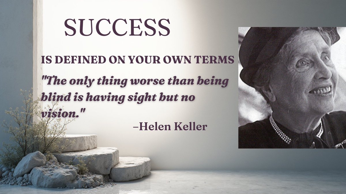 EARnpreneurs's tweet photo. Don't let anyone else define #success for you. Whether it's #FinancialFreedom, #SocialImpact, #flexibility or simply doing what you ❤️-your #Vision is what truly matters. 
Build the #business that fulfills you
PhotoCredit-@HelenKellerIntl 
#entrepreneursWithDisability #DisAbility https://t.co/VK23i05ssu