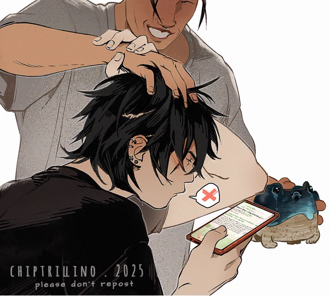 for tumblr's zukkaweek 2025 day 2: Hair sokka has way to much trust in zuko's skills with the clippers. and he also trusts zuko to much that his boyfriend won't chew his hand off. #AvatarTheLastAirbender #zukka #zuko #sokka #atla