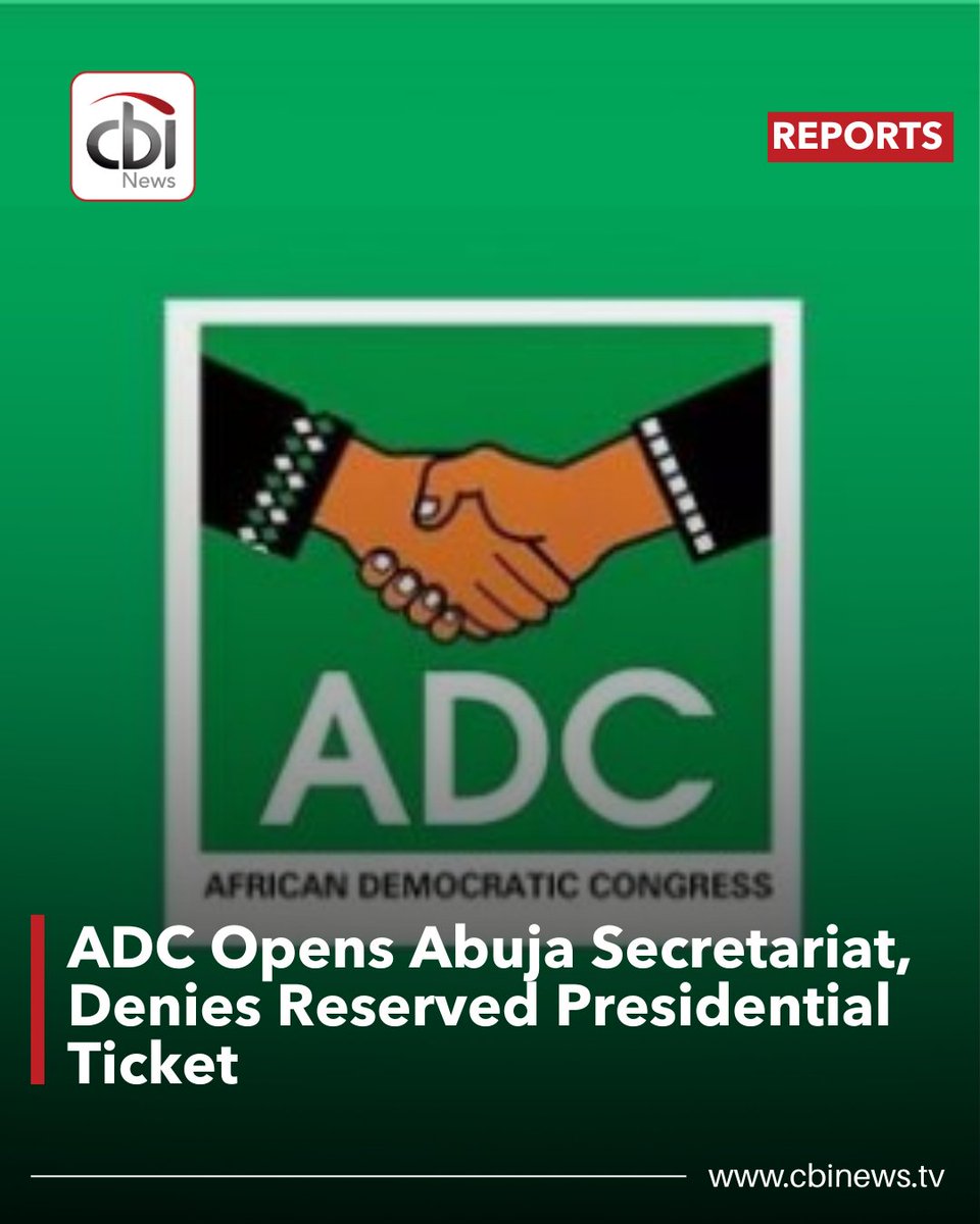 cbinewstv's tweet image. Senator David Mark says ADC’s presidential ticket is not reserved for anyone during the unveiling of the party’s new Abuja secretariat. 

He describes the building as a launchpad for accountability, stronger institutions, and people-driven governance.

#CBINewsTV #ADC #DavidMark