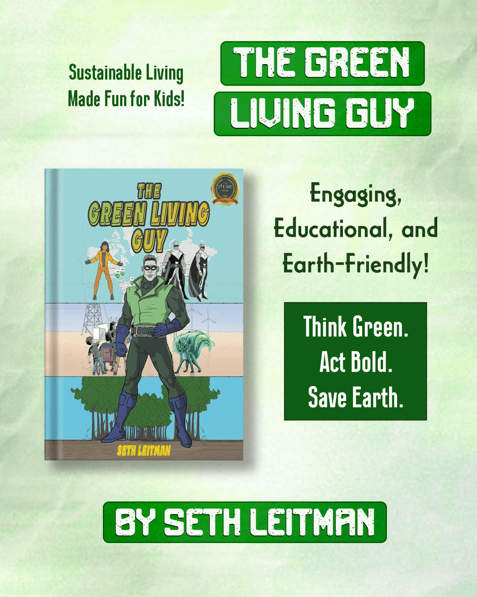 BookPings's tweet photo. What if saving the planet could feel like a superhero adventure? Join Seth Leitman The Green Living Guy  as he battles the Ozone Boys and shows you how to live greener, smarter, and stronger. By @seth_leitman

Available on - https://t.co/j625XqmT3i https://t.co/4BUFiUMJKT
