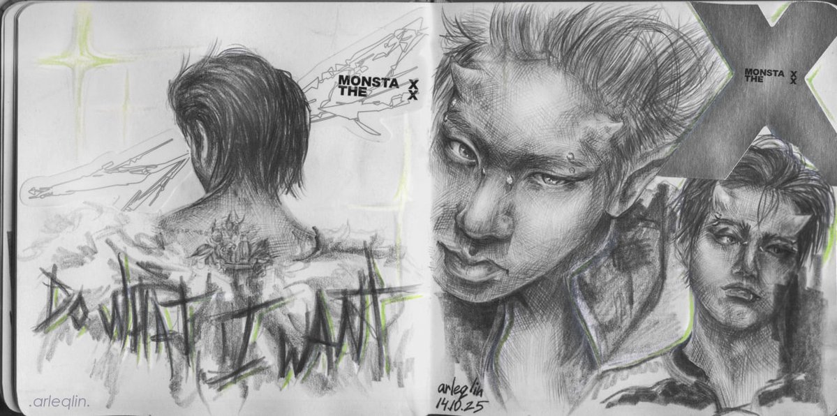 ' I know you got me hot up on stage
tellin' me, "let's stay up all night"...

I DO WHAT I, DO WHAT I WANT! '

💥💚~

[ #MONsketchX #MONSTAXfanart #몬스타엑스 #arleqlin ]