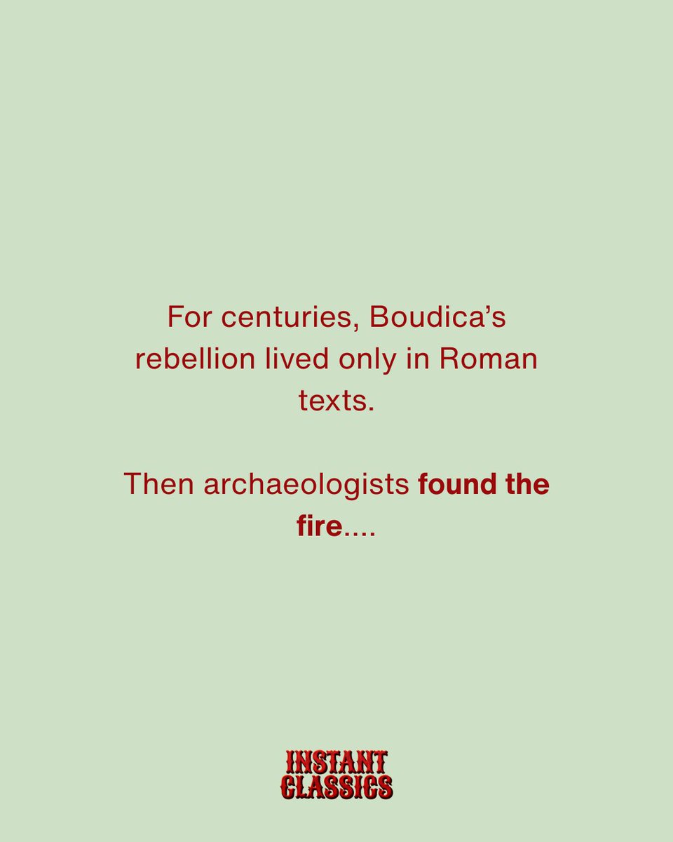 Insta_Classics's tweet image. Tacitus might have written about the flames, but archaeologists found them.

#historypodcast #ancienthistory #ancientrome #boudica #ancientcivilizations