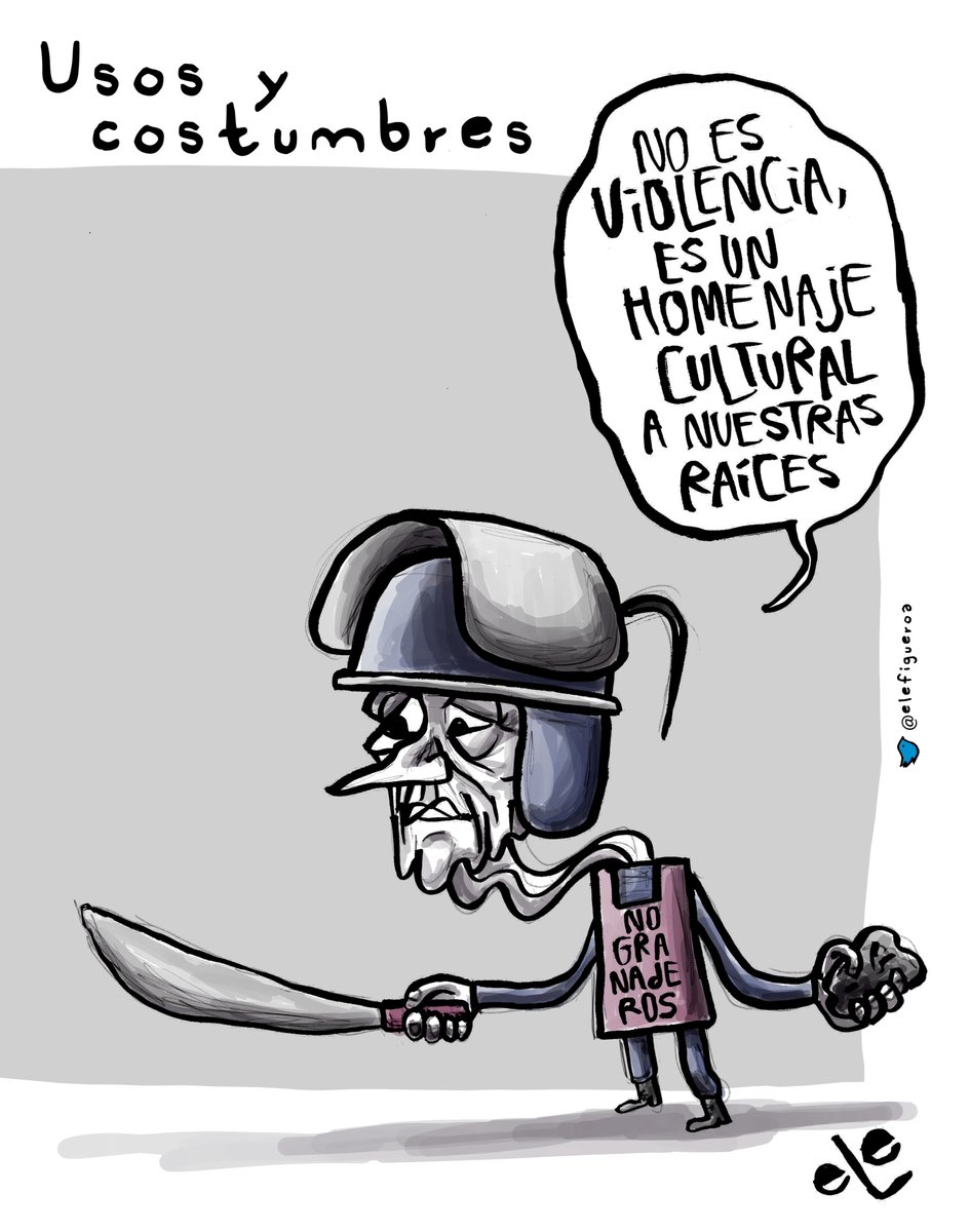 girodetuercamx's tweet photo. El #Gobierno no #Reprime

#UsosYCostumbres, cartón de  @elefigueroa https://t.co/jORmdC1L8p