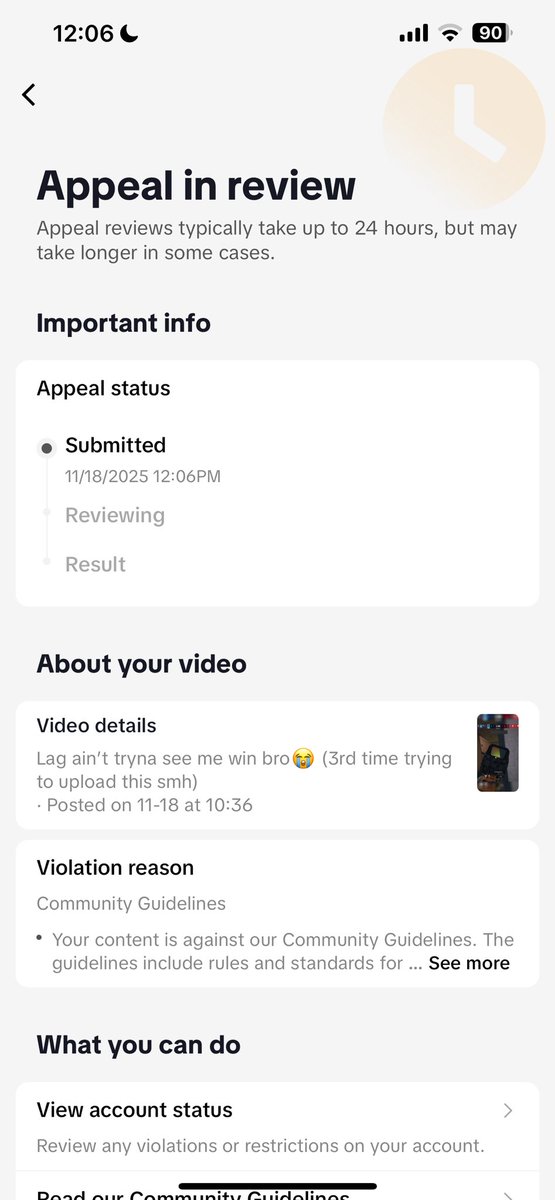 Uploaded the same clip to all socials and only TikTok had a sook about it lol. 

Cba man