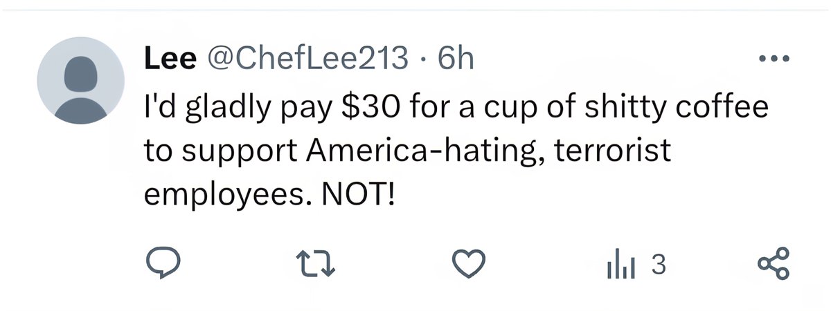 This comment under an SEIU post about the barista strike at Starbucks is just completely fucking out to lunch and the ending is just like "did they just thaw you out from 1992?"