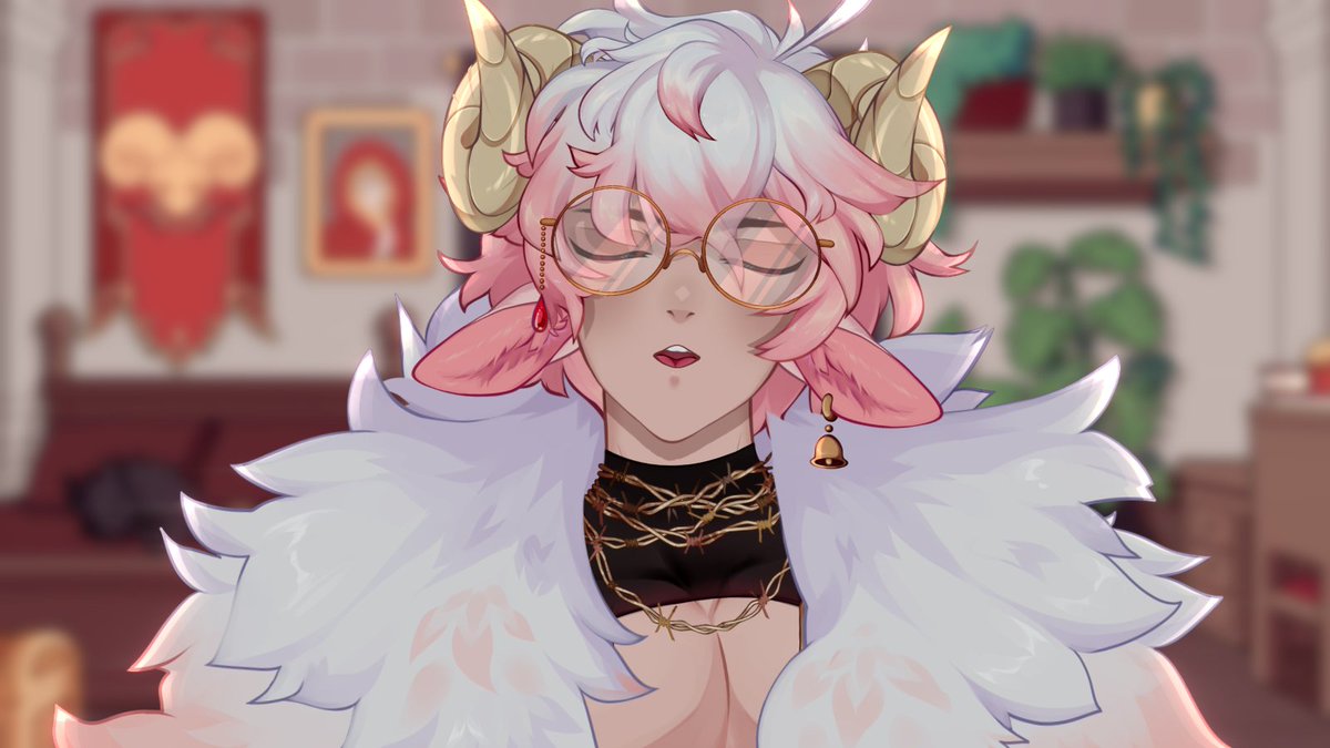 Envi_vt's tweet image. Baa baa baa baa baa! (awoo) 🐏🐺

What sound does your vtuber make?