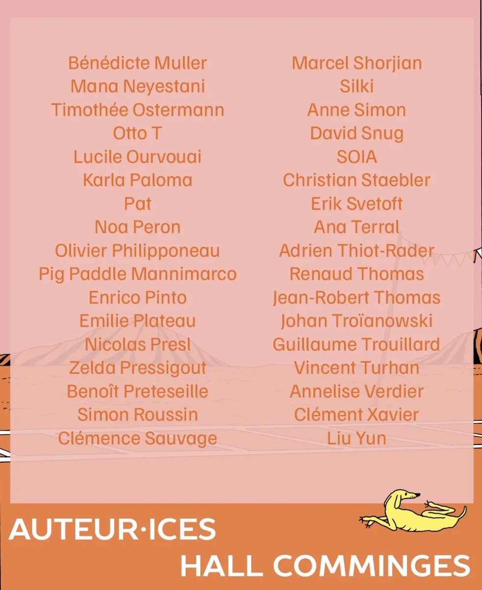 BESOIN D’AIDE !!

Dimanche, je vais au festival BD de Colomiers. 

Est-ce que des personnes ont des recommandations d’auteurs vers qui je devrais me diriger ?? 

La liste: