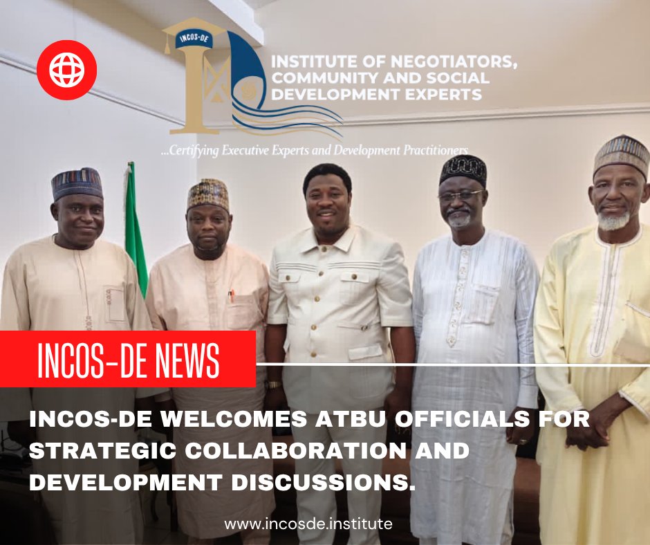 incosde's tweet photo. INCOS-DE Hosts ATBU Officials for Collaboration and Development Talks.
This afternoon, we hosted Alhaji Kabiru Garba Aminu (Registrar, Abubakar Tafawa Balewa University, Bauchi).
#EduPartnerships
#CommunityDev
#LeadershipInAction
#ATBUxINCOSDE
#NigeriaEducation https://t.co/RQaowyseFV