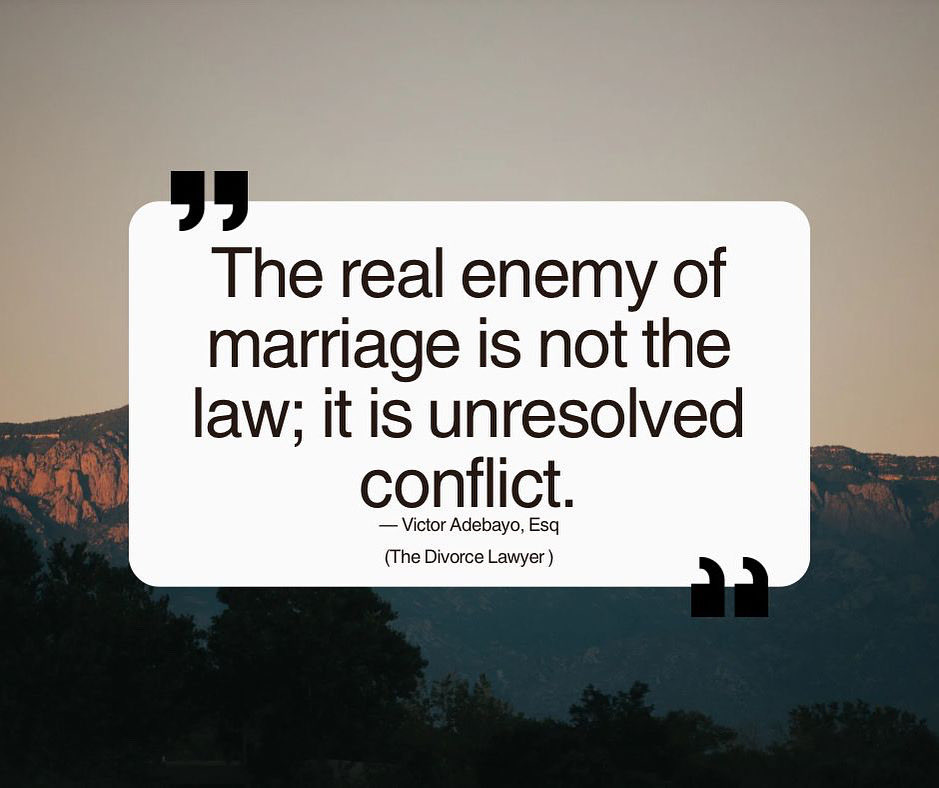 iam_veecee's tweet image. #DivorceMattersMonday
LAWYERS DON’T BREAK HOMES, MISUNDERSTANDINGS DO.
By the time couples come to me, the real damage is already done, years of conflict, and silence, The law promotes reconciliation first: Litigation is the last resort.
Make peace, Uphold justice.
#DivorceLawyer