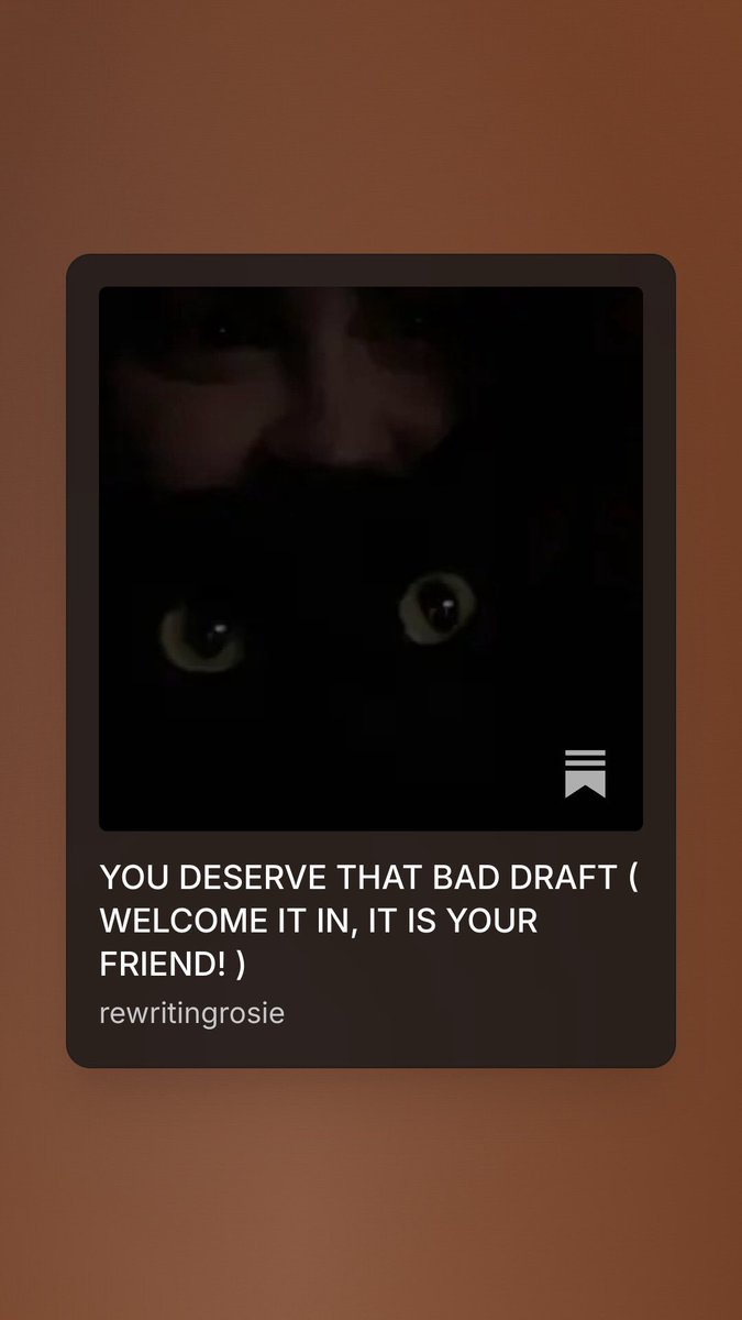 rewritingrosie's tweet image. In case anyone is struggling with getting through 1st draft hell, I hope this can help you! :)  #substack 

open.substack.com/pub/rewritingr…