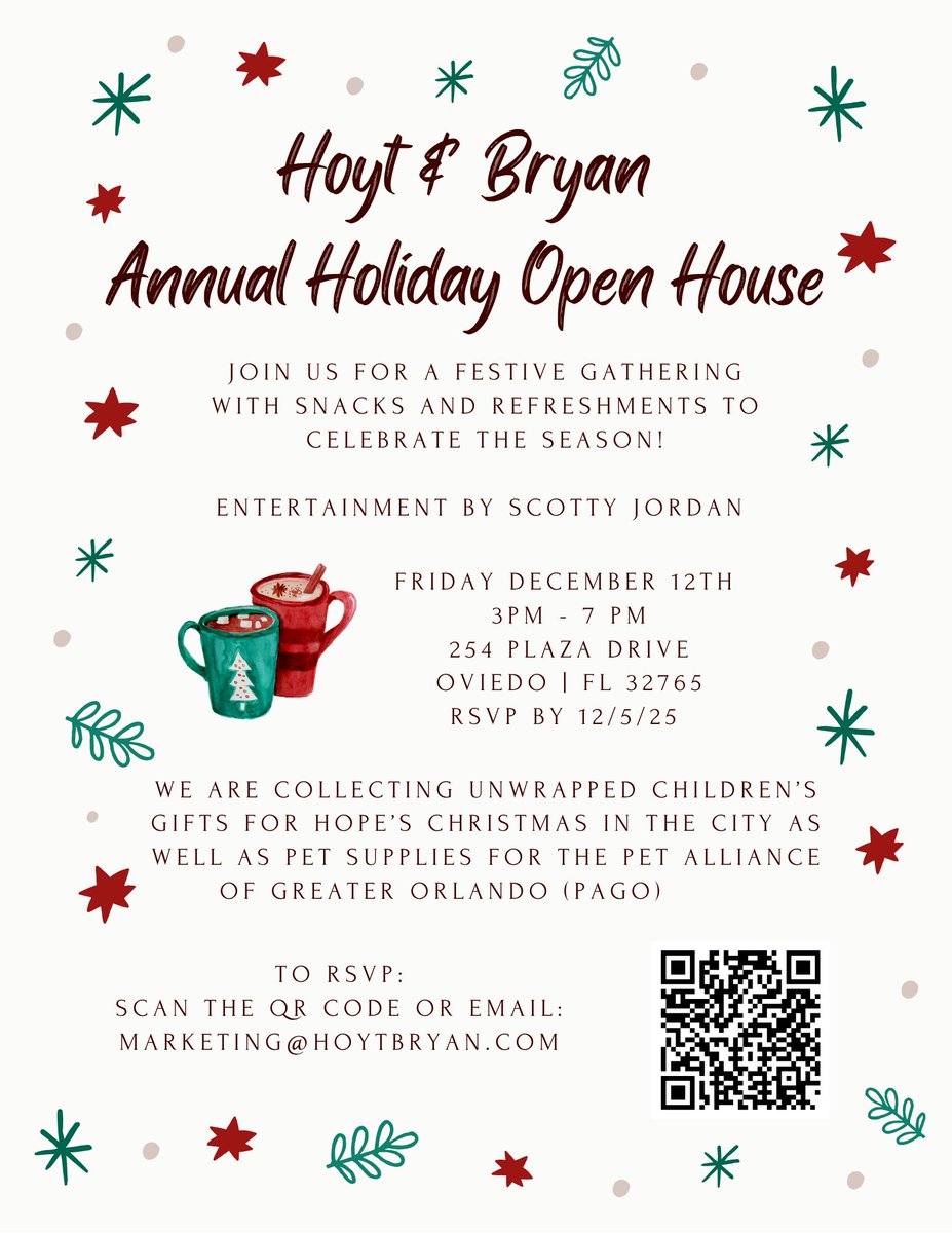 PeggyRHoyt's tweet photo. Join Us in Celebrating the Season! 🍷🍷🍷
Let’s come together to share joy, laughter, and holiday cheer. Join us on December 12th for our holiday open house! To register, scan the QR code. https://t.co/GGvNKtayO2