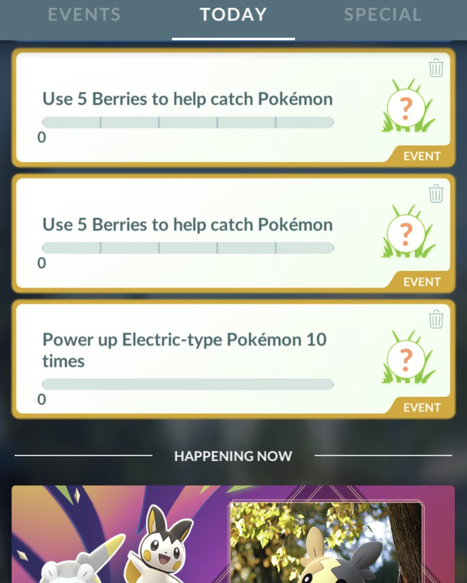 SamuSnom's tweet image. #PokemonGO High Voltage

1st 3 Field Research Tasks I got and Rewards:

Use 5 Berries - Emolga
Power up Electric-type 10x - Morpeko ✨🆕‼️