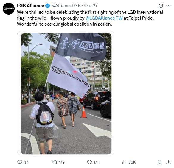 James_Fitz01's tweet photo. A reminder: @AllianceLGB is an anti-trans, anti-queer, anti-DEI group, passing itself off as an LGB rights charity - "thrilled" to be collaborating with other anti-trans groups to create a hostile environment for trans people in the UK and elsewhere. 
#LGBAlliance #transhate https://t.co/tffW0dvhwO