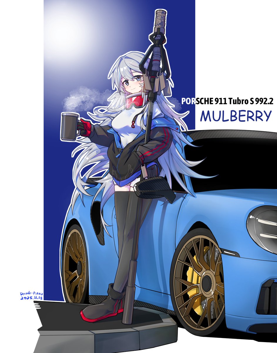 DPDR908's tweet photo. Mulberry and Porsche 911 Tubro S 992.2
#Arknights 
#明日方舟 
#Porsche 
#明日方舟桑葚 https://t.co/ZRaYfBk0Za