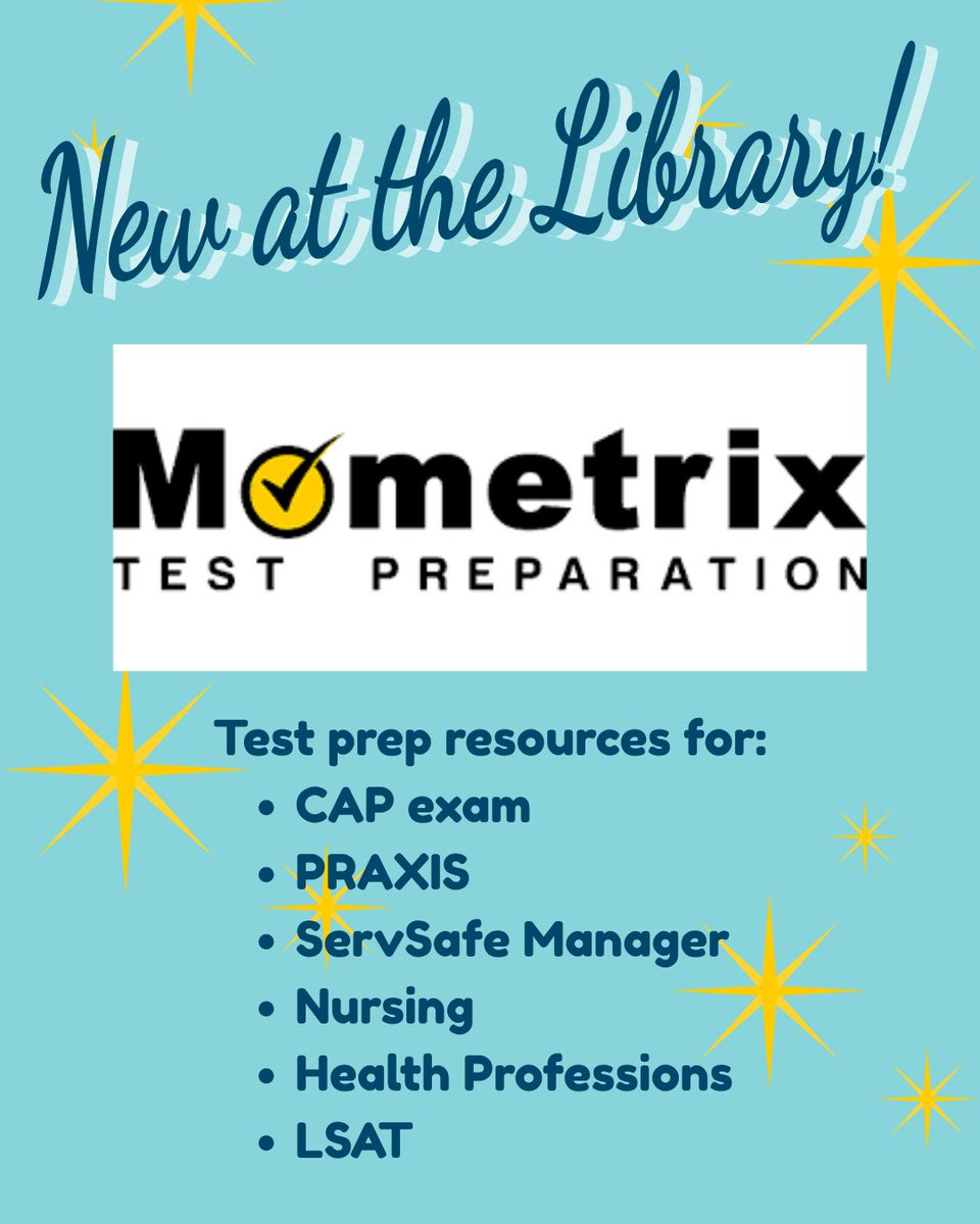 NESCCLibrary's tweet image. We&apos;re excited to introduce our newest database for you to explore: Mometrix Test Preparation! #Mometrix offers #TestPrep for the #HealthProfessions to #PraxisExams and much more. #CheckItOut at the link below:   
northeaststate.edu:3443/login?url=http…

#LibraryLife @NortheastState