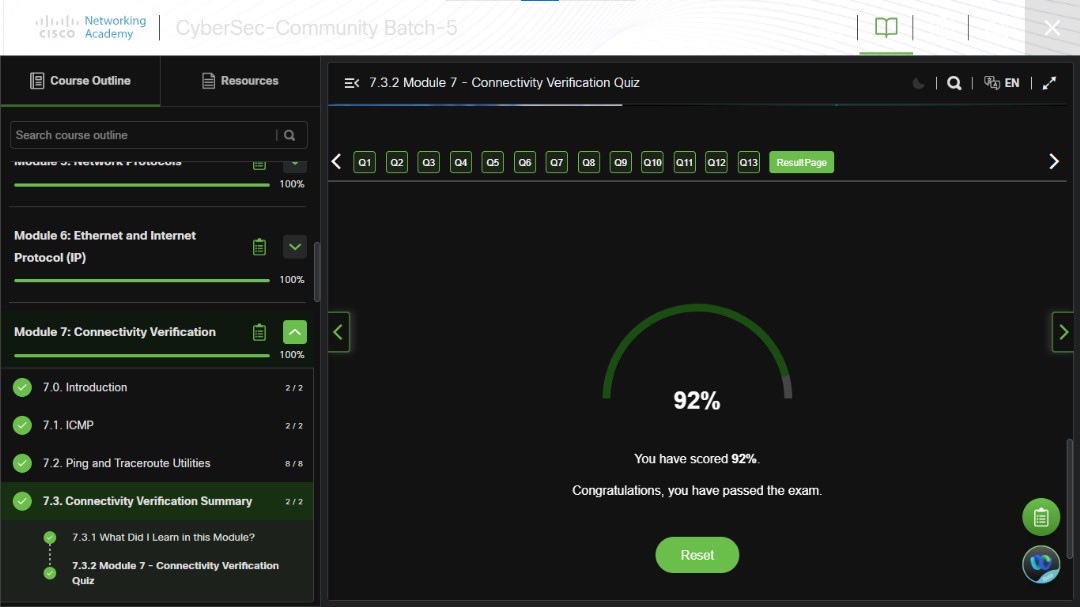 sudosheggs's tweet image. ☑️ day 42/100 of my cybersecurity journey.

knocked off modules 7&amp;gt; connectivity verification. #100DaysOfCyberSecurity

@ireteeh @TemitopeSobulo @OnijeC @cyberjeremiah @real_nuelOj @segoslavia